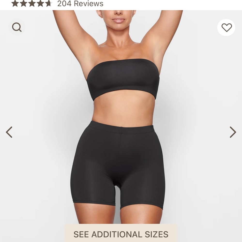 Skims Signature Swim Shorts size S (sold out online) color ONYX.  NWT.